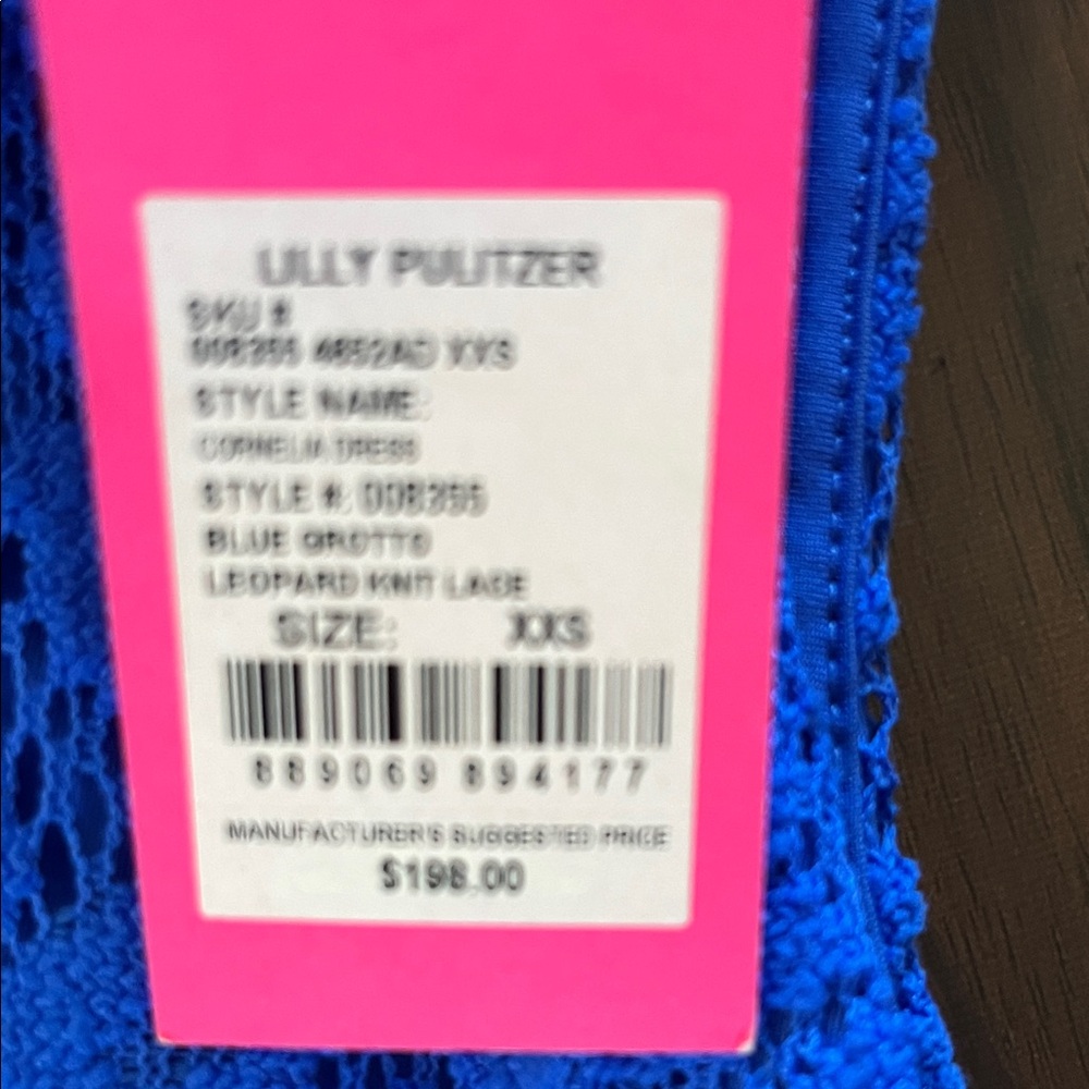 New Lilly Pulitzer Vibrant Blue Sleeveless Dress size XXS , but a good for S ! - Picture 12 of 15